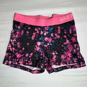 Nike Women's Pink and Black Shorts